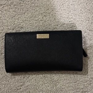 Kate Spade Black Wallet with Gold Accent